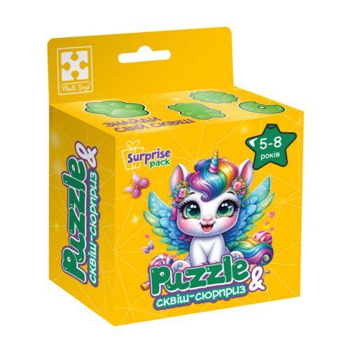 Гра розвиваюча пазли із сюрпризом "Єдиноріжка" Vladi toys (укр), фото 1