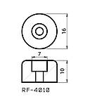 Ніжка RF4010 під гвинт 16х10 мм, фото 2