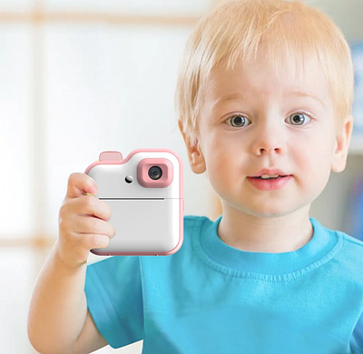 Дитячий фотоапарат з моментальним друком цифрова камера з мініпринтером 3 рулони термопаперу чб фото відео