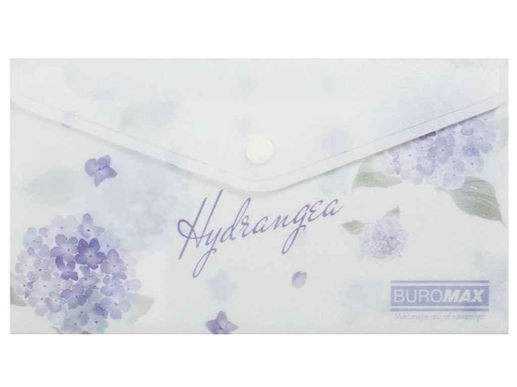 Папка на кнопці DL ARABESKI пластик світло-синій ТМ BUROMAX, фото 1