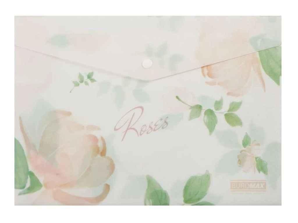 Папка на кнопці ARABESKI А4 пластик кораловий ТМ BUROMAX, фото 1