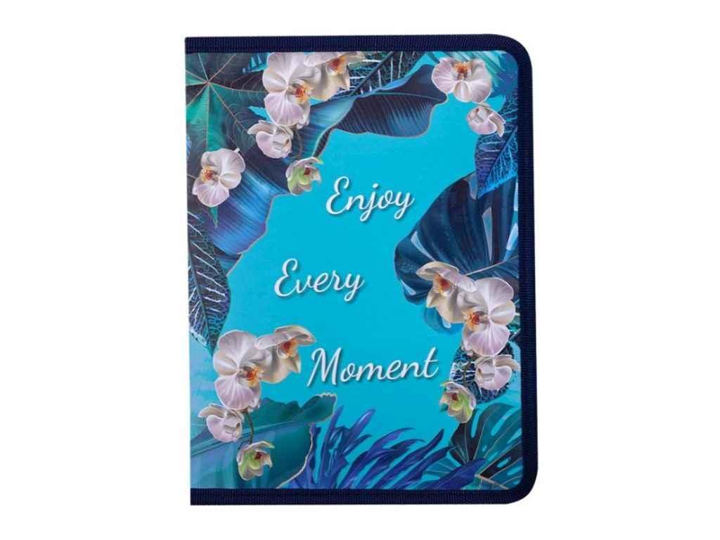 Папка на блискавці В5 EXOTIC ARABESKI блакитна ТМ BUROMAX, фото 1