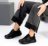 Кросівки жіночі на потовщеній підошві шкіряні 36 37 38 39 40 41, фото 3