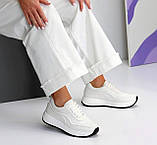 Кросівки жіночі на потовщеній підошві шкіряні 36 37 38 39 40 41, фото 7