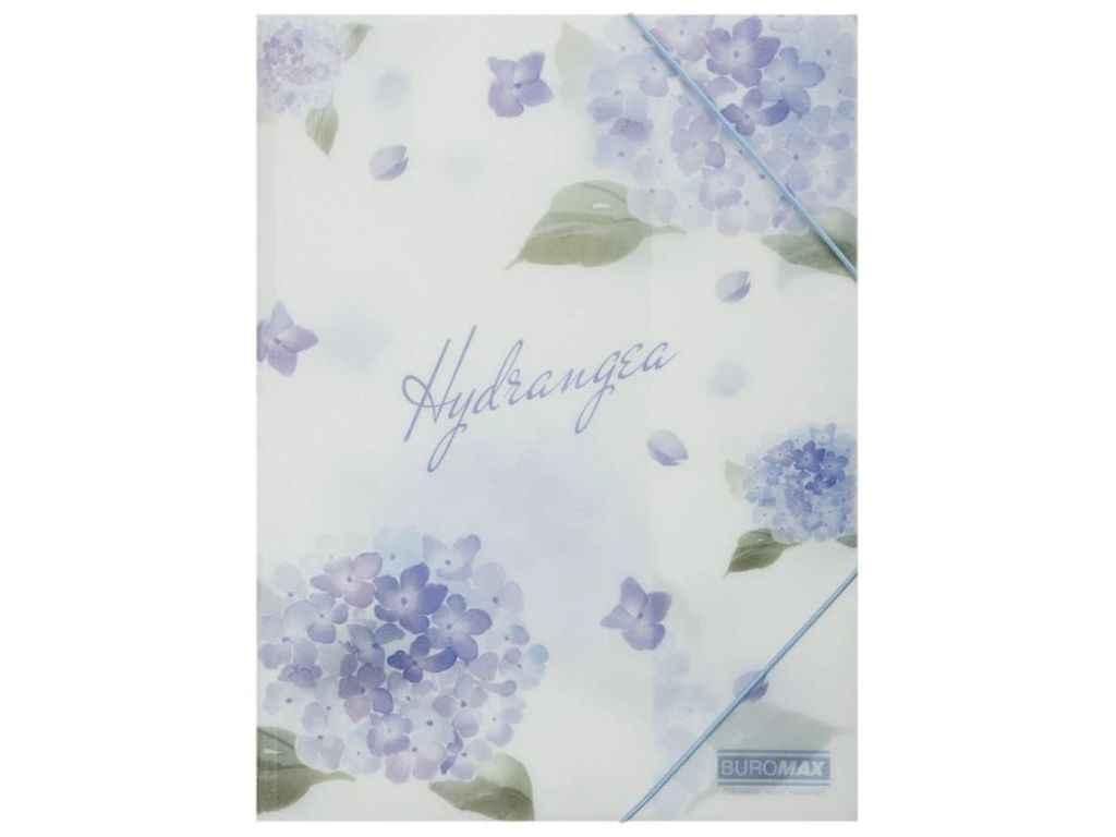 Папка на гумці А4 пластик ARABESKI світло-світло-синій ТМ BUROMAX, фото 1