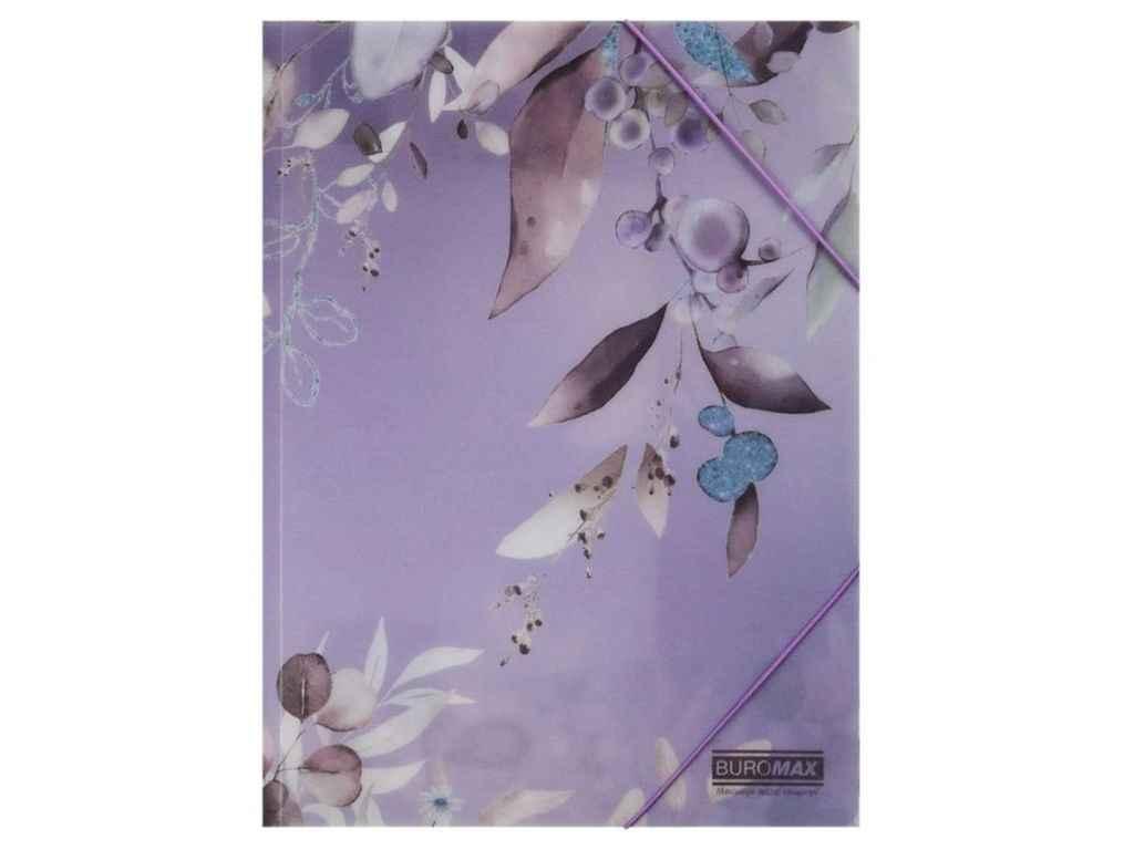 Папка на гумці А4 пластик ARABESKI світло-сливовий ТМ BUROMAX, фото 1