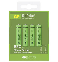 Акумулятор GP ReCyko+ /R3 AAA /Ni-MH/850mAh/ 1.2V 1 шт. (в упаковці 4 шт), блістер