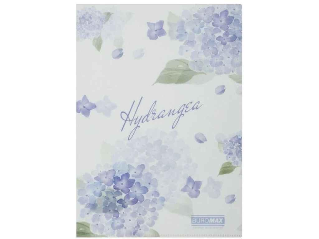 Папка-куточок ARABESKI А4 пластик світло-синій ТМ BUROMAX, фото 1