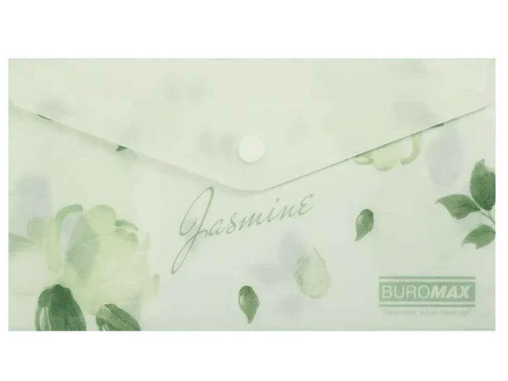 Папка на кнопці DL ARABESKI пластик мятний ТМ BUROMAX, фото 1