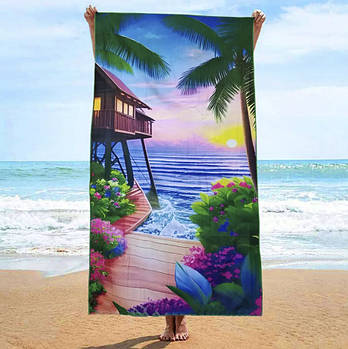 Рушник пляжний захід сонця (90 на 180 см)