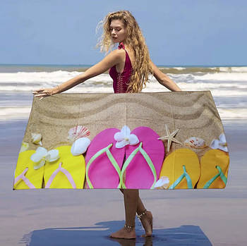 Рушник пляжний Тапочки (90 на 180 см)