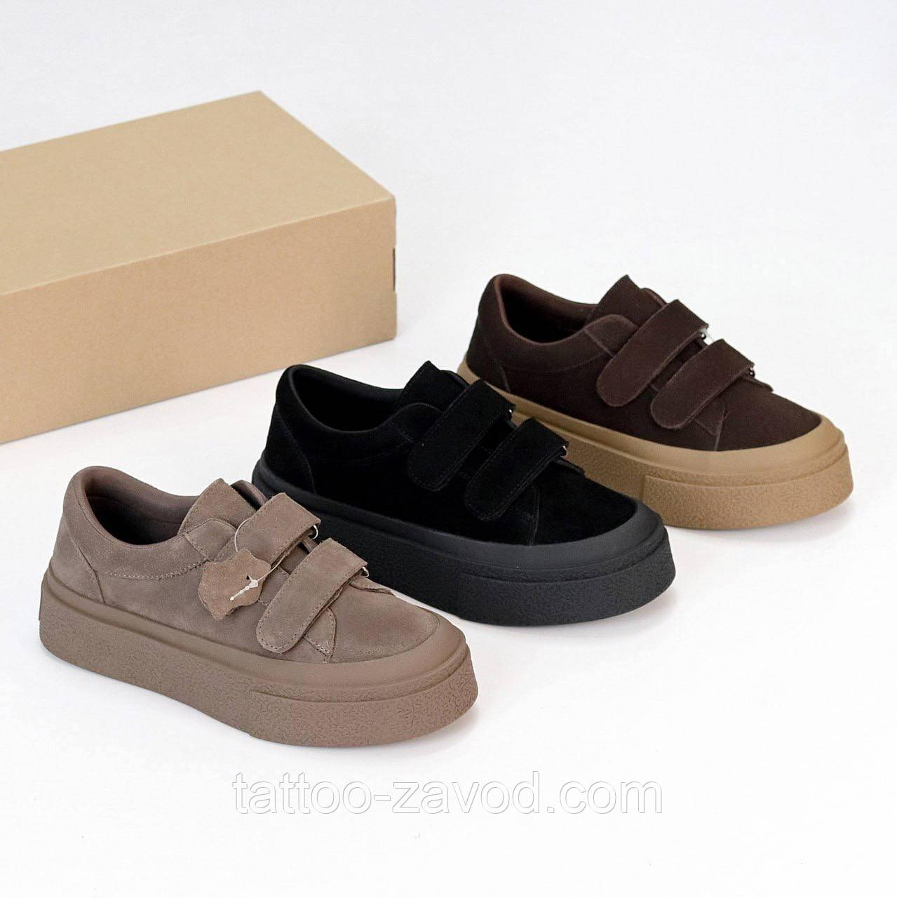 Кеди жіночі на липучці на потовщеній підошві 36 37 38 39 40 41, фото 1