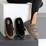 Кеди жіночі на липучці на потовщеній підошві 36 37 38 39 40 41, фото 2