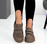 Кеди жіночі на липучці на потовщеній підошві 36 37 38 39 40 41, фото 6