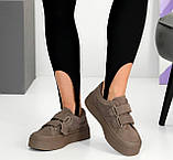 Кеди жіночі на липучці на потовщеній підошві 36 37 38 39 40 41, фото 7