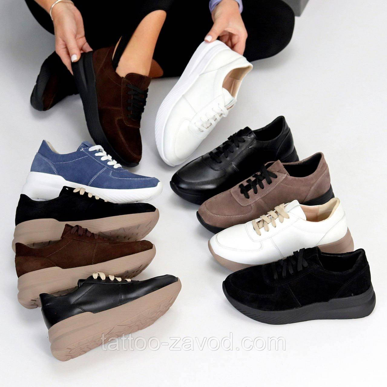 Кросівки жіночі замшеві на потовщеній підошві 36 37 38 39 40 41, фото 1