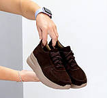 Кросівки жіночі замшеві на потовщеній підошві 36 37 38 39 40 41, фото 4