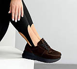 Кросівки жіночі замшеві на потовщеній підошві 36 37 38 39 40 41, фото 5