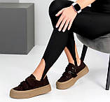 Кросівки жіночі замшеві на потовщеній підошві 36 37 38 39 40 41, фото 8