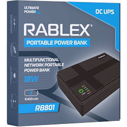 Бесперебійник Rablex RB 801 18W Happy Home UPS для роутера WI-Fi 5/9/12 В 10400 мА/год