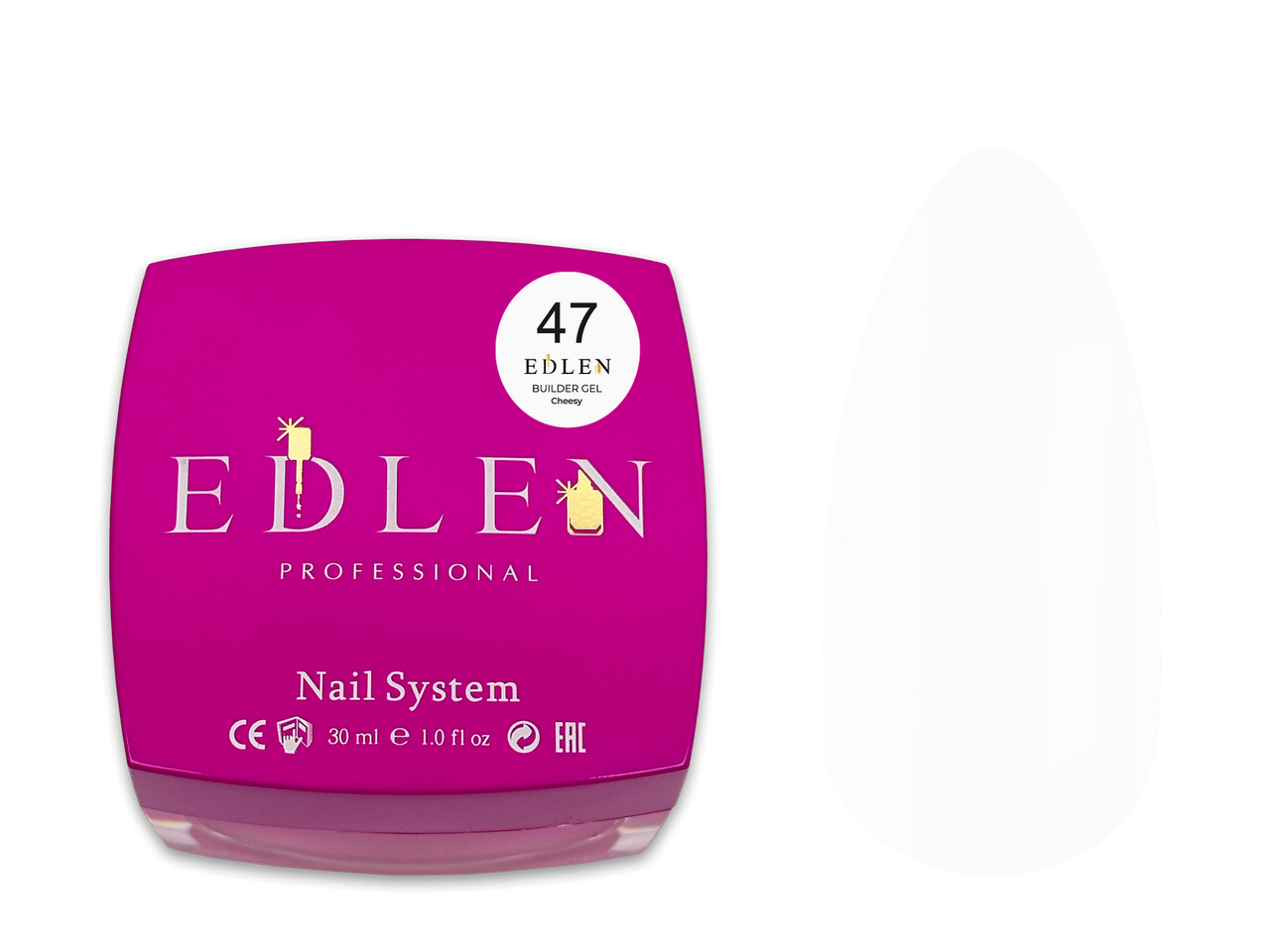 Гель для нарощування нігтів Edlen Builder Gel Cheesy №47, 30 мл