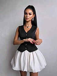 Трендова жіноча міні спідниця балон Ub368