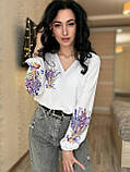 Блуза біла з малюнком 9727, фото 6