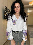 Блуза біла з малюнком 9727, фото 4