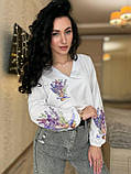Блуза біла з малюнком 9727, фото 2