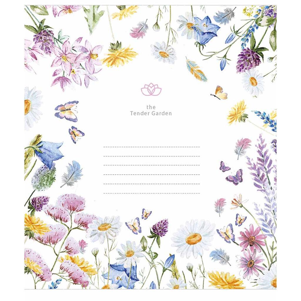 Зошит Школярик Tender Garden 12 аркушів лінія (012-3378L), фото 1