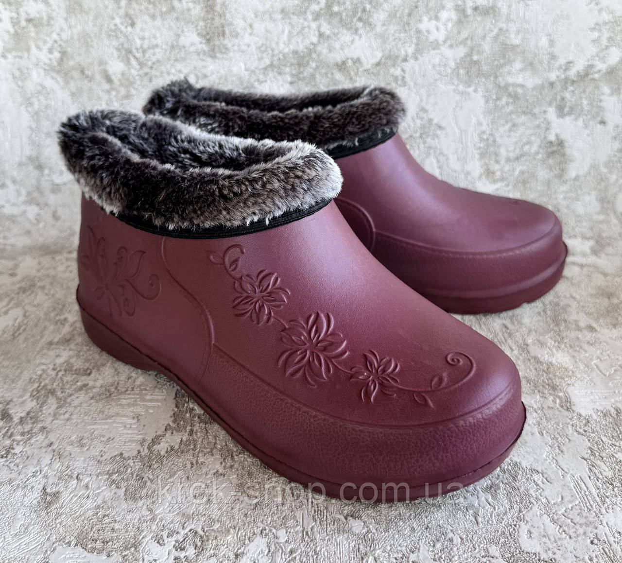 Галоши жіночі на хутрі Паяс оптом, фото 1