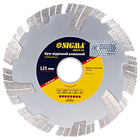 Диск алмазний, Sigma, 125 мм, глибокий різ