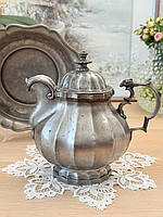 Антикварний олов'яний глечик і олов'яна чаша, фруктівниця, олово, Німеччина