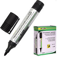 Маркер перманентний «4OFFICE» 1-3 мм, чорний, односторонній