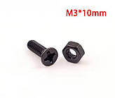 Комплект 5 пар гвинт М3 + гайка для кріплення роз'єму XT90E