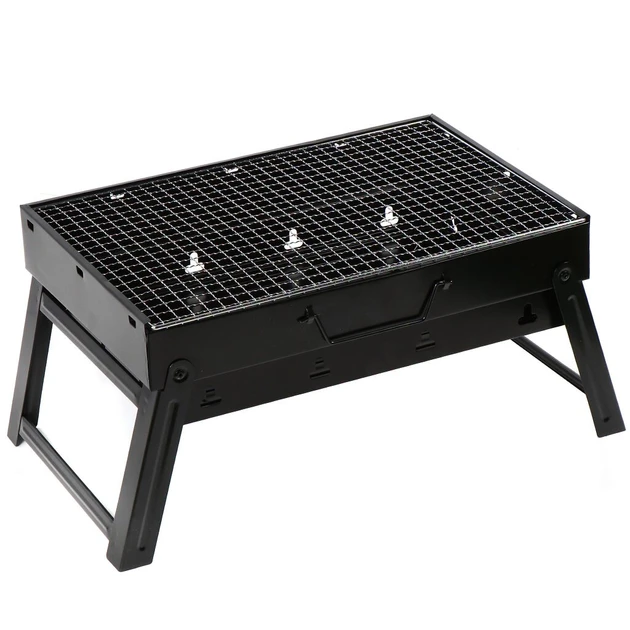 🖤Складаний мангал-гриль з гратами 30x43 см похідний для пікніка барбекю BBQ CA-04B Чорний, фото 1
