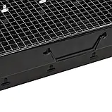 🖤Складаний мангал-гриль з гратами 30x43 см похідний для пікніка барбекю BBQ CA-04B Чорний, фото 4