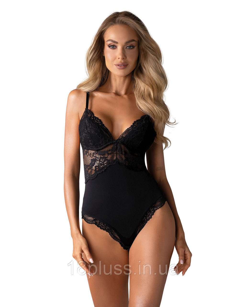 Сексуальне боді Obsessive 810-TED-1 Body Black S/M, фото 1