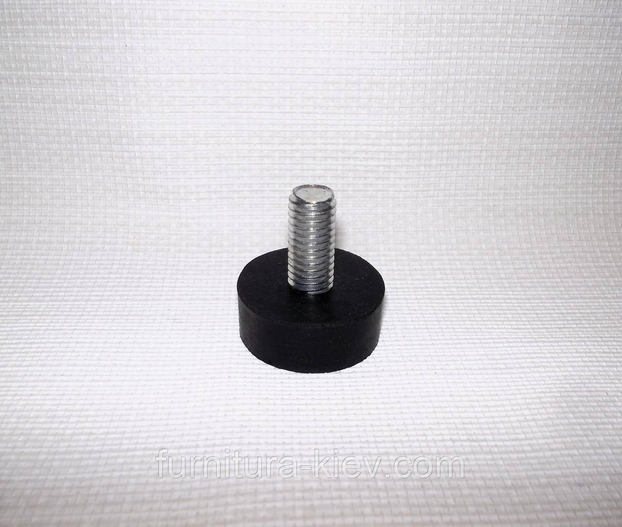 Ніжка меблева гумова М8 х 16 мм х 25 мм, фото 1