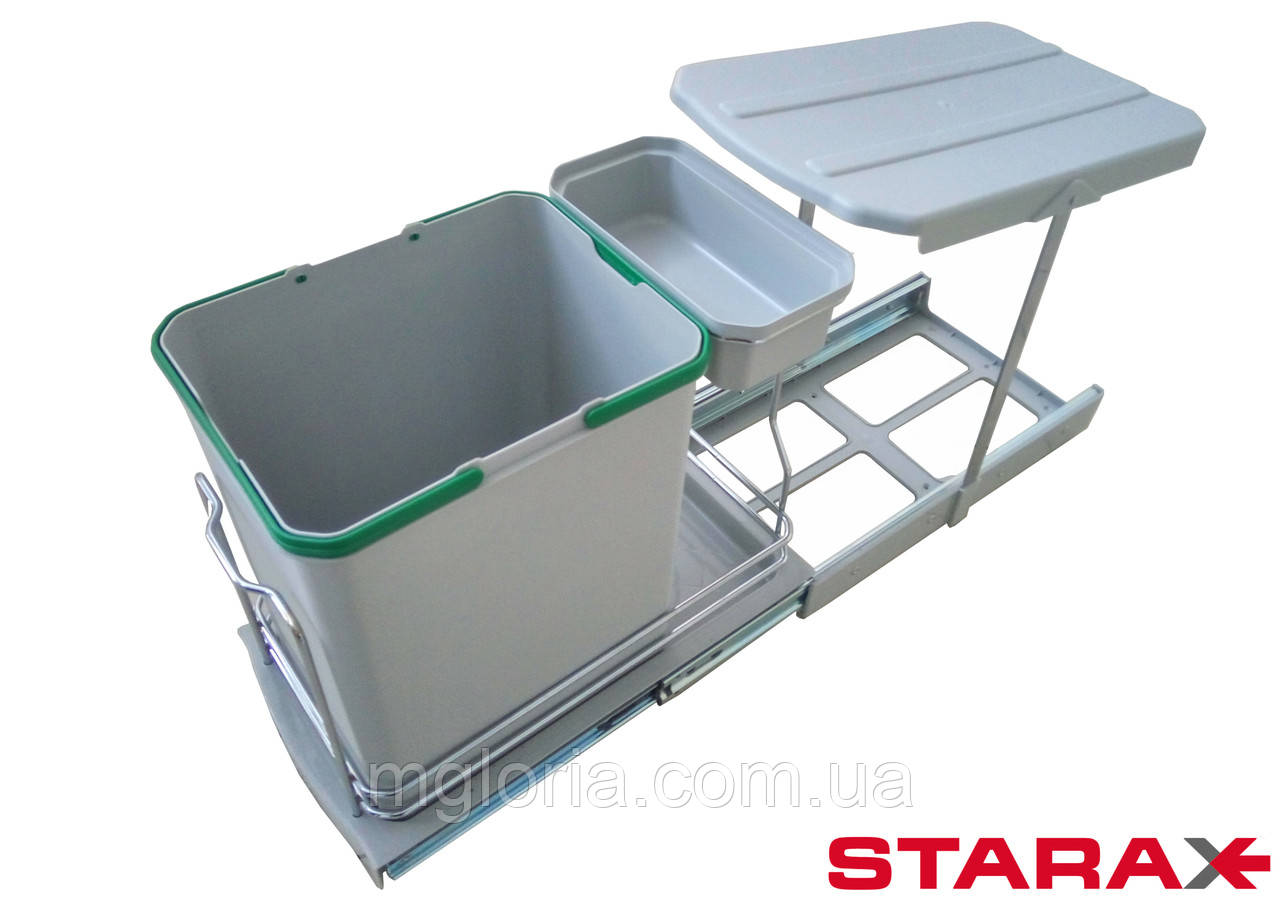 Відро для кухні Starax S-2391-G сіре 16 л + 1 л