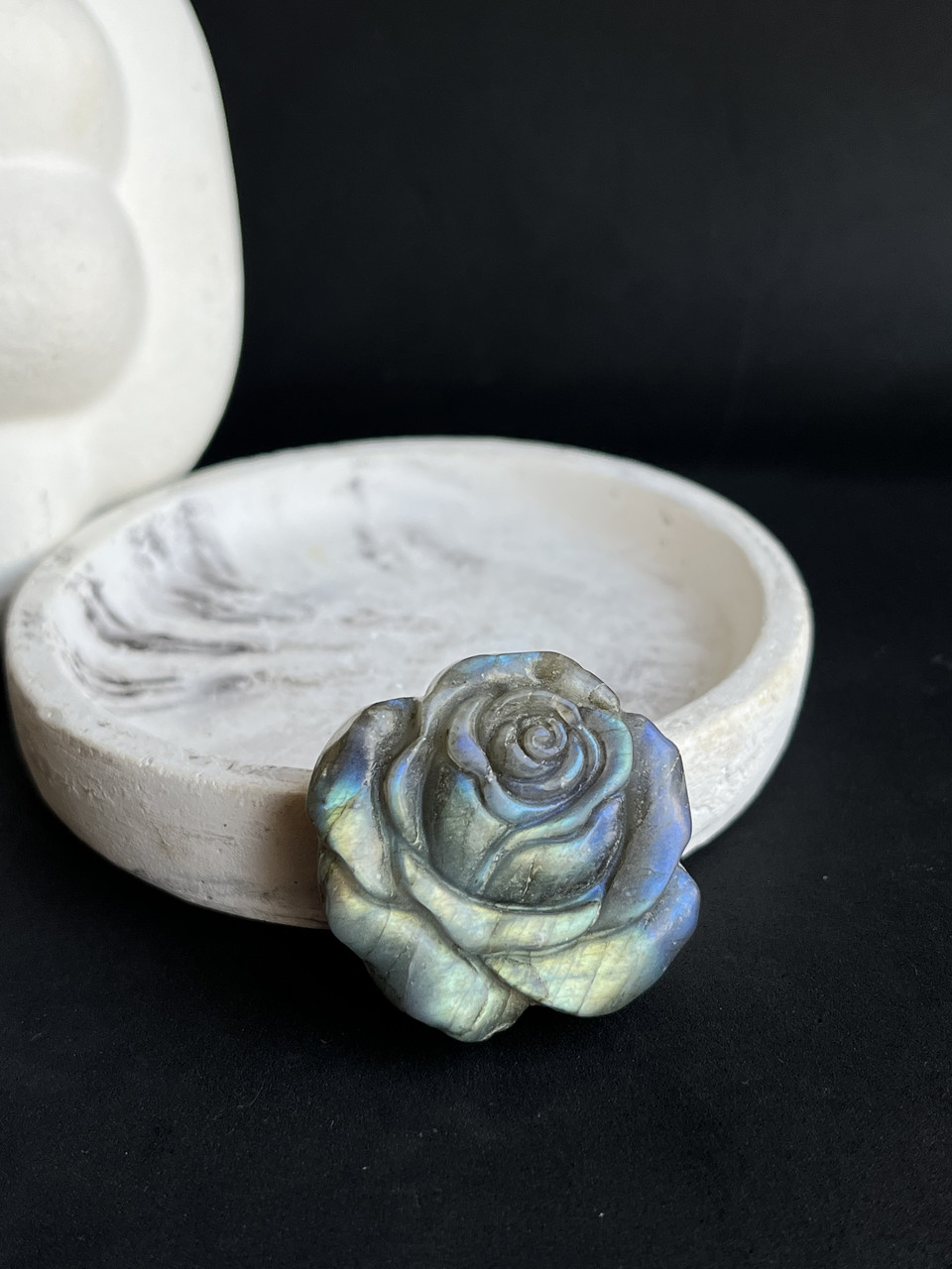 «Троянда» з лабрадору натурального каменю натуральний камінь лабрадор фігурка квітка троянда лабрадор.Індія, фото 1