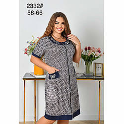 Халат жіночий на змійці Супербал "Вискоза" Розміри: 58,60,62,64,66 (49235)