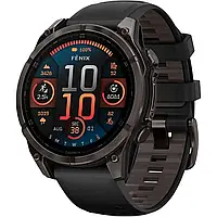 Смарт-часы Garmin Fenix 8 47mm AMOLED Sapphire Carbon Gray DLC Titanium Black/Pebble Gray, 32ГБ, 10ATM