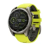Мультиспортивные смарт-часы Garmin Fenix 8 Solar 47mm Sapphire Titanium с солнечной батареей, GPS, NFC, водозащита 10 ATM