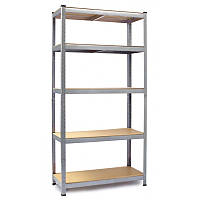 Поличковий стелаж металевий Siker GoodTool 180х90х40 см пристінний з полицями для гаража R_5656