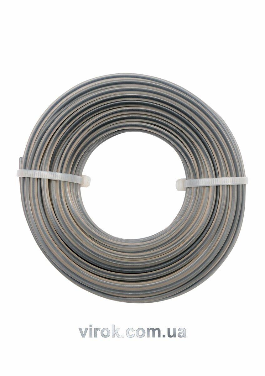 Жилка для тримера трикутник FLO : Ø= 2,4 мм; l= 15 м  [10/120], фото 1