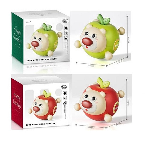 Неваляшка з прорізувачем 211A/211B звук.2 кольори в коробці 13.5*9.3*9.8 см