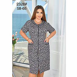 Жіночі халати Батал+ Розміри: 58,60,62,64,66 (49214)