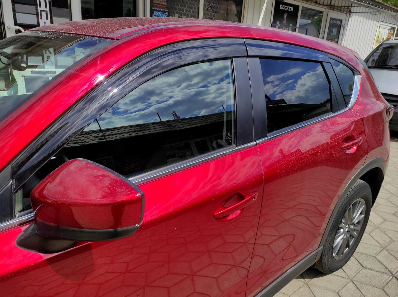 Дефлектори вікон (вітровики) Mazda CX 5 2017-2025 (ATM), фото 1