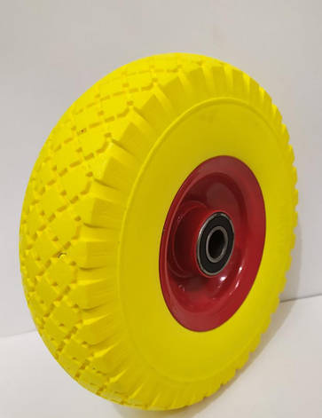 Колесо на тачку пінополіуретанове 3.00-4/20 мм діаметром 240 мм, фото 1
